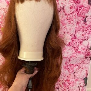 Auburn Wavy Hair Wig